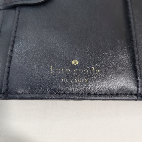 Kate Spade Tellie Wallet, Black Leather & Gold Hardware - Picture 16 of 16